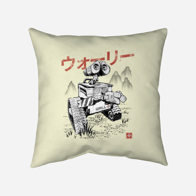 EcoBot Sumi-E-None-Removable Cover w Insert-Throw Pillow-Astrobot Invention
