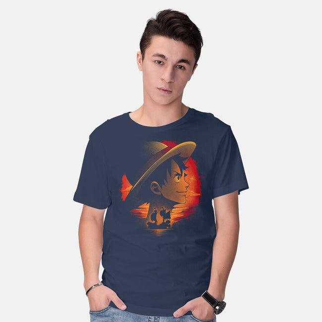 Strawhats Captain-Mens-Basic-Tee-grevalra