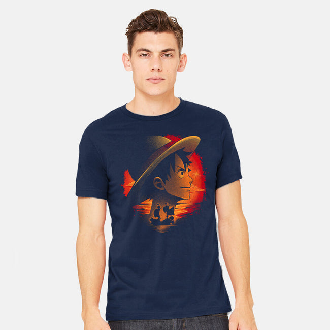 Strawhats Captain-Mens-Heavyweight-Tee-grevalra