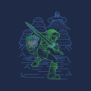 Neon Line-Art Hyrule Savior