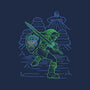 Neon Line-Art Hyrule Savior-Mens-Basic-Tee-Astrobot Invention
