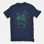 Neon Line-Art Hyrule Savior-Mens-Basic-Tee-Astrobot Invention
