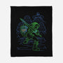 Neon Line-Art Hyrule Savior-None-Fleece-Blanket-Astrobot Invention