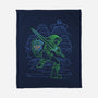 Neon Line-Art Hyrule Savior-None-Fleece-Blanket-Astrobot Invention