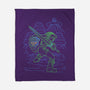 Neon Line-Art Hyrule Savior-None-Fleece-Blanket-Astrobot Invention