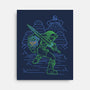 Neon Line-Art Hyrule Savior-None-Stretched-Canvas-Astrobot Invention
