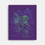 Neon Line-Art Hyrule Savior-None-Stretched-Canvas-Astrobot Invention