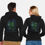 Neon Line-Art Hyrule Savior-Unisex-Zip-Up-Sweatshirt-Astrobot Invention