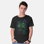 Neon Line-Art Hyrule Savior-Mens-Basic-Tee-Astrobot Invention
