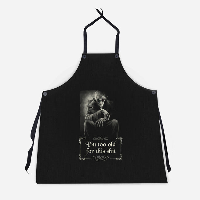 Nosferatu Is Too Old-Unisex-Kitchen-Apron-zascanauta