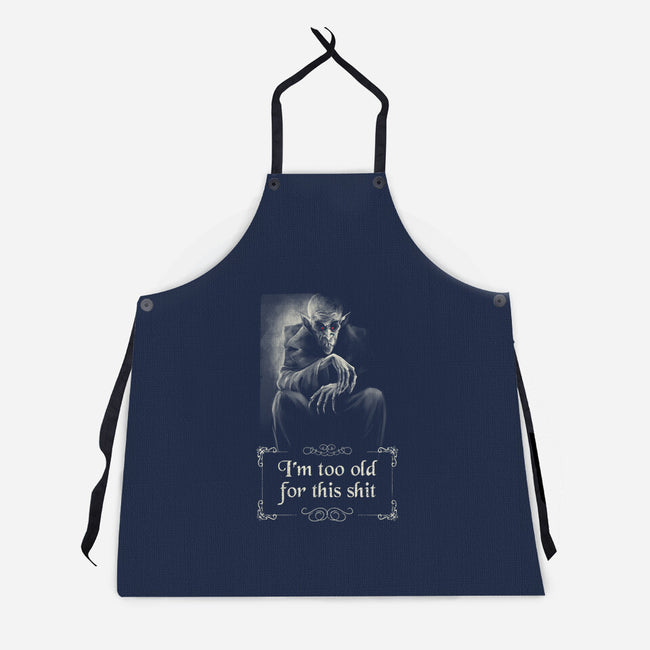 Nosferatu Is Too Old-Unisex-Kitchen-Apron-zascanauta