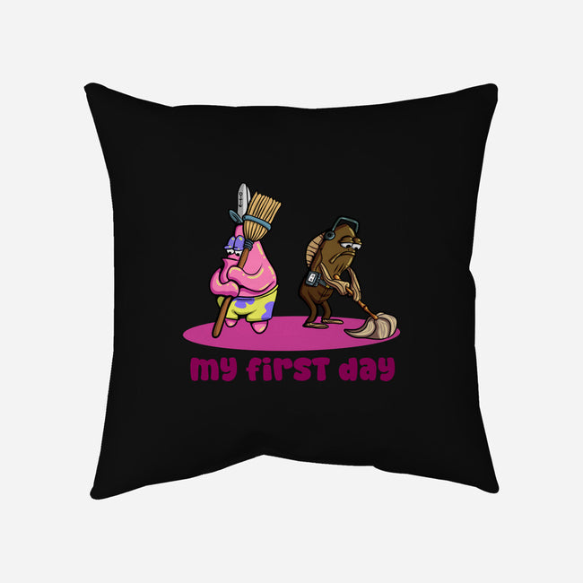 My First Day-None-Removable Cover w Insert-Throw Pillow-nickzzarto