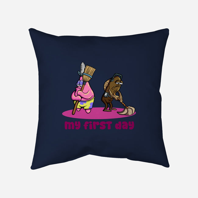 My First Day-None-Removable Cover w Insert-Throw Pillow-nickzzarto