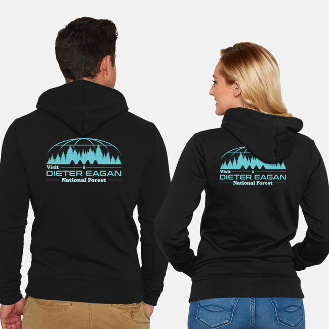Visit Dieter Eagan National Forest-Unisex-Zip-Up-Sweatshirt-sachpica