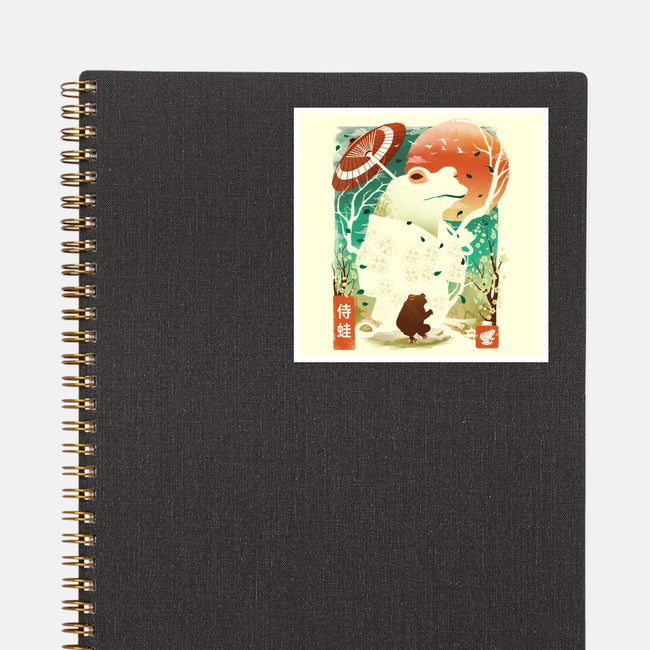 Frog Garden-None-Glossy-Sticker-dandingeroz