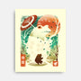 Frog Garden-None-Stretched-Canvas-dandingeroz
