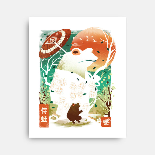 Frog Garden-None-Stretched-Canvas-dandingeroz