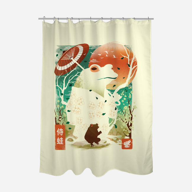 Frog Garden-None-Polyester-Shower Curtain-dandingeroz