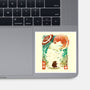 Frog Garden-None-Glossy-Sticker-dandingeroz