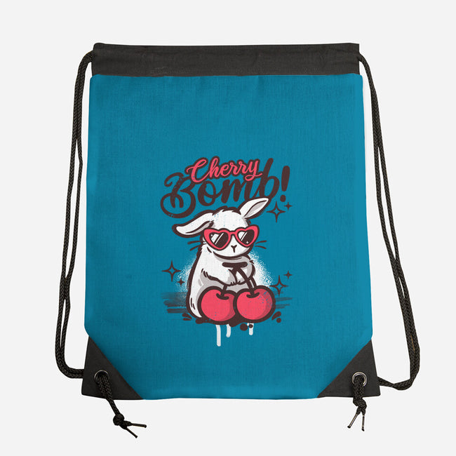 Cherry Bomb Bunny-None-Drawstring-Bag-NemiMakeit