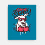 Cherry Bomb Bunny-None-Stretched-Canvas-NemiMakeit