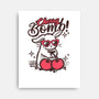 Cherry Bomb Bunny-None-Stretched-Canvas-NemiMakeit