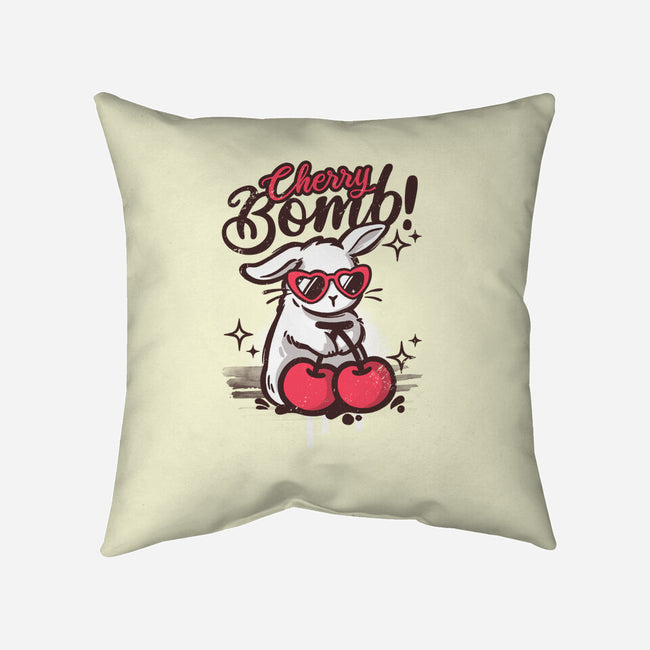 Cherry Bomb Bunny-None-Removable Cover w Insert-Throw Pillow-NemiMakeit