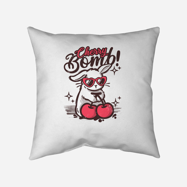 Cherry Bomb Bunny-None-Removable Cover w Insert-Throw Pillow-NemiMakeit