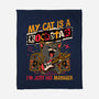 Rockstar Cat Manager-None-Fleece-Blanket-Studio Mootant