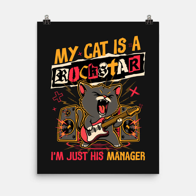 Rockstar Cat Manager-None-Matte-Poster-Studio Mootant