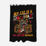 Rockstar Cat Manager-None-Polyester-Shower Curtain-Studio Mootant