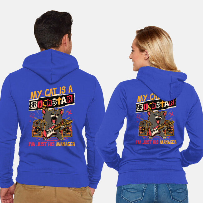 Rockstar Cat Manager-Unisex-Zip-Up-Sweatshirt-Studio Mootant