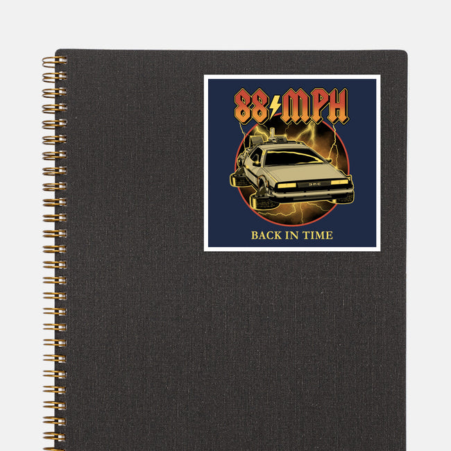 88 MPH Back In Time-None-Glossy-Sticker-retrodivision
