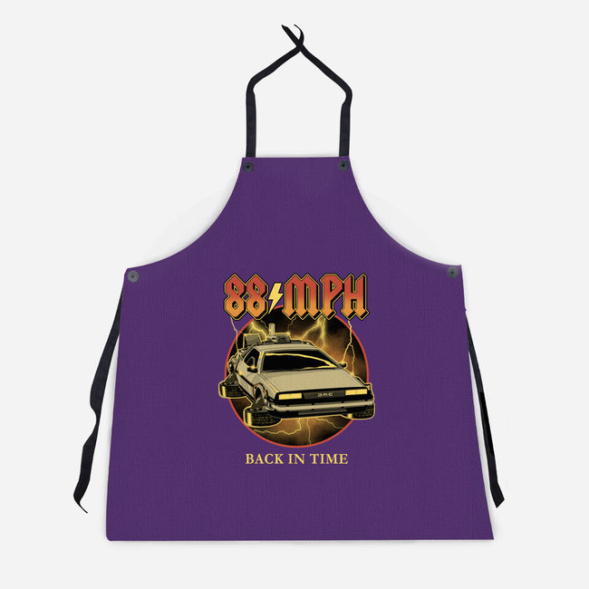88 MPH Back In Time-Unisex-Kitchen-Apron-retrodivision