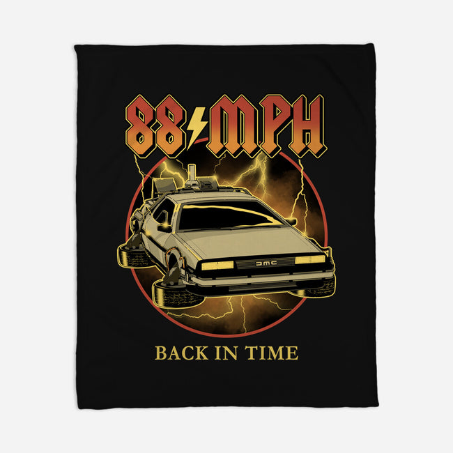 88 MPH Back In Time-None-Fleece-Blanket-retrodivision