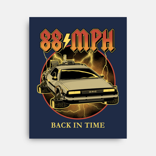 88 MPH Back In Time-None-Stretched-Canvas-retrodivision