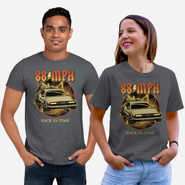 88 MPH Back In Time-Unisex-Basic-Tee-retrodivision
