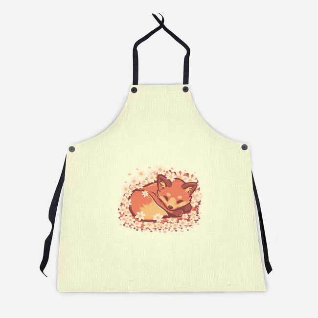 Daisy Spring Fox-Unisex-Kitchen-Apron-TechraNova