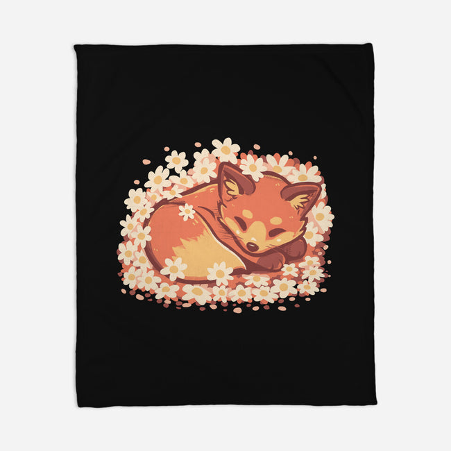Daisy Spring Fox-None-Fleece-Blanket-TechraNova