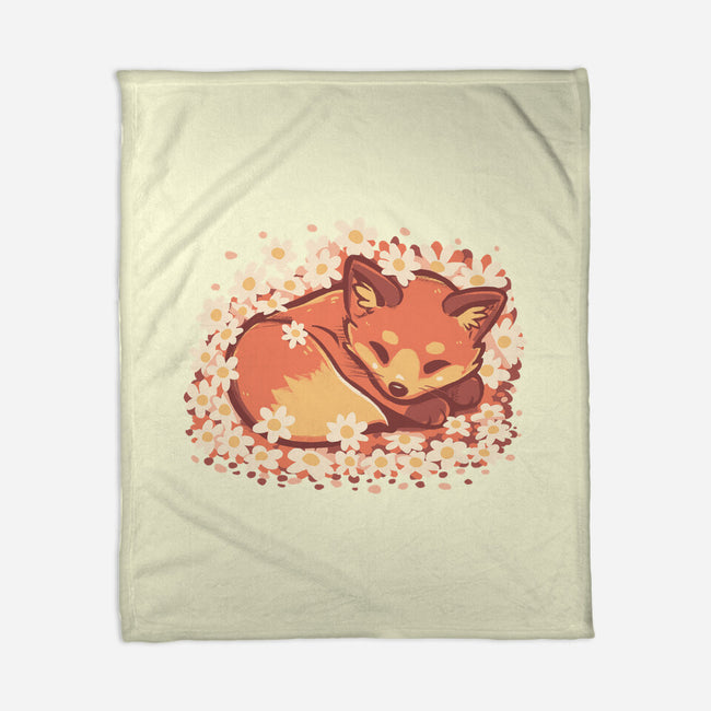 Daisy Spring Fox-None-Fleece-Blanket-TechraNova