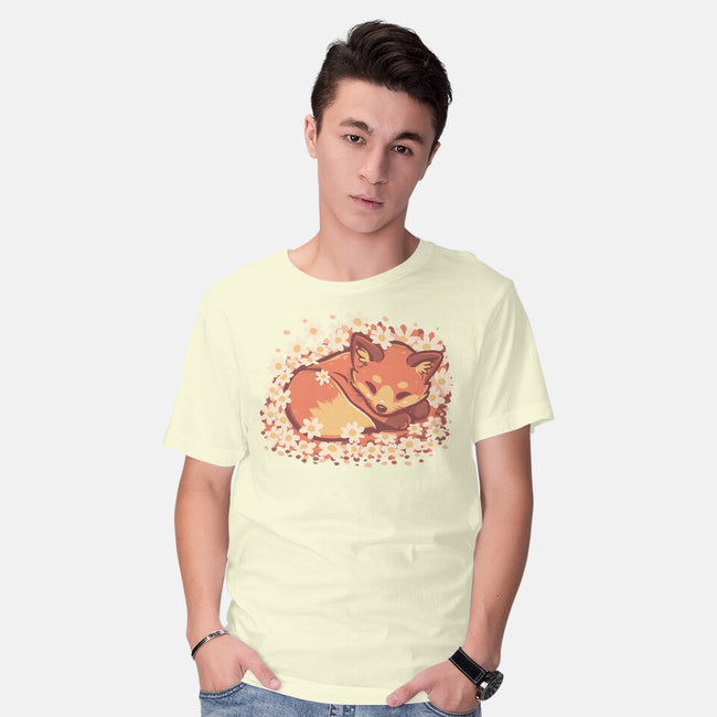 Daisy Spring Fox-Mens-Basic-Tee-TechraNova