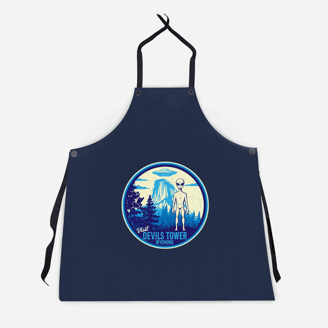 Visit Devils Tower-Unisex-Kitchen-Apron-CarloJ1956