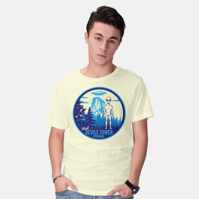 Visit Devils Tower-Mens-Basic-Tee-CarloJ1956