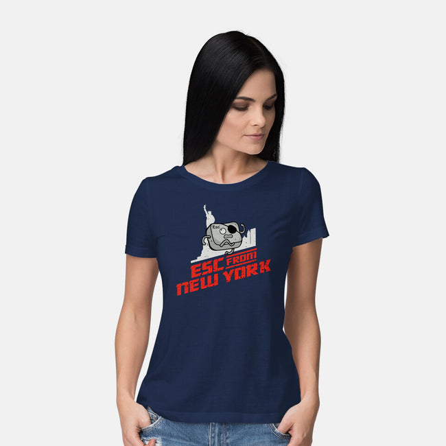 Esc From New York-Womens-Basic-Tee-retrodivision