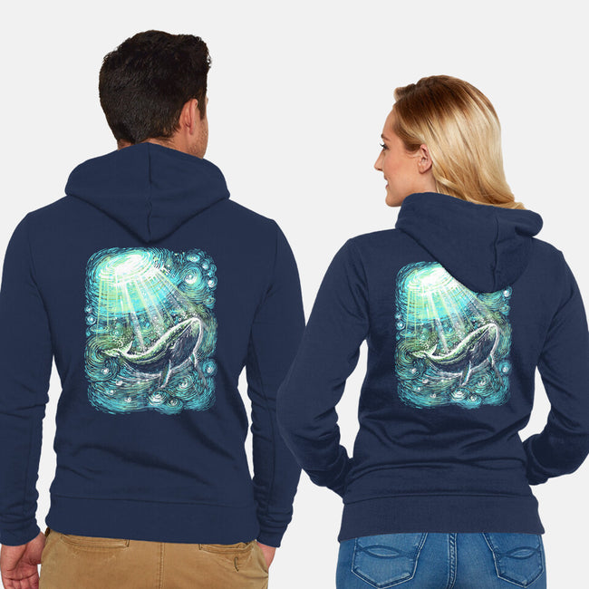 Starry Whale-Unisex-Zip-Up-Sweatshirt-zascanauta
