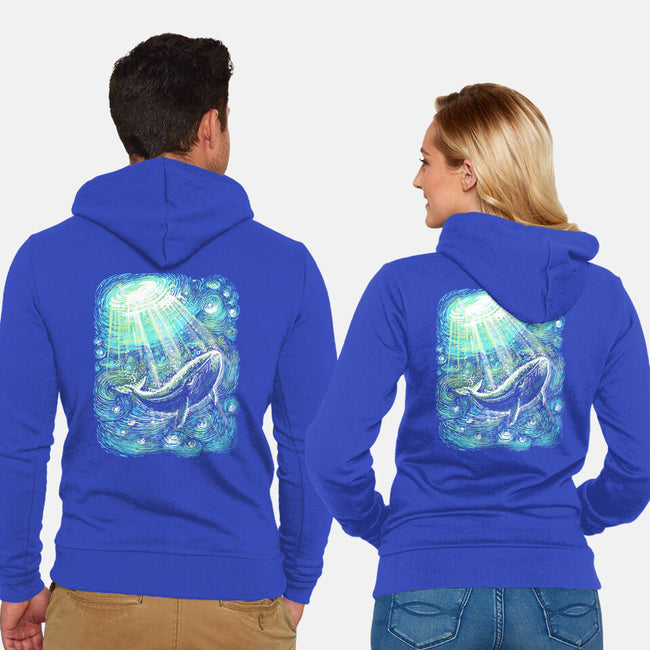 Starry Whale-Unisex-Zip-Up-Sweatshirt-zascanauta