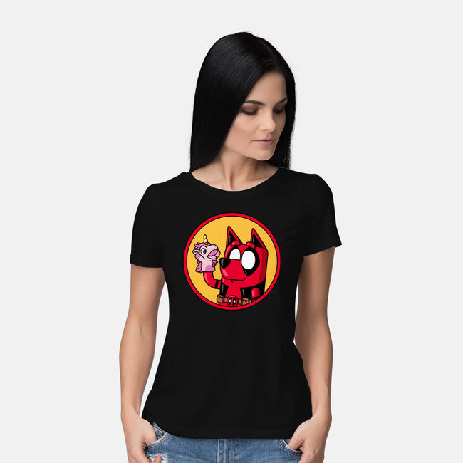 Dadpool-Womens-Basic-Tee-Raffiti