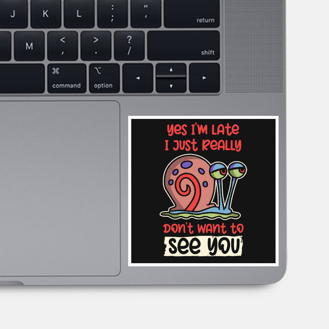 Yes I'm Late-None-Glossy-Sticker-turborat14