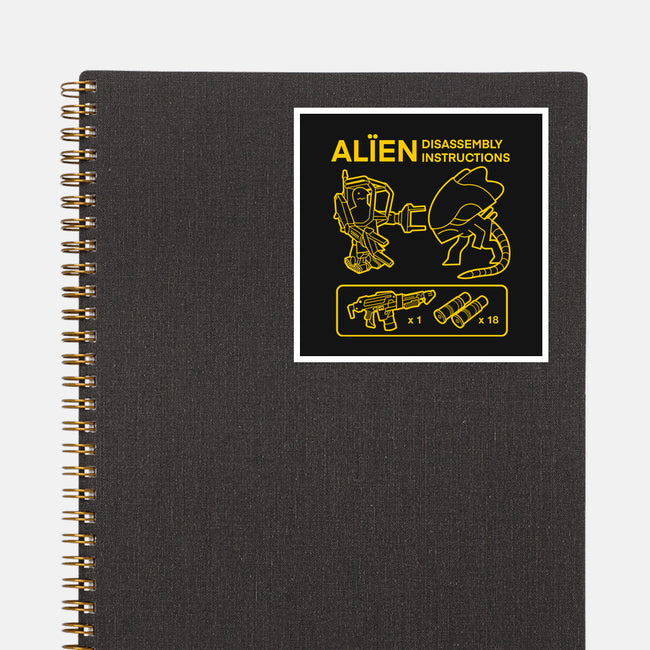 Alien Disassembly-None-Glossy-Sticker-Jorgetiradoart