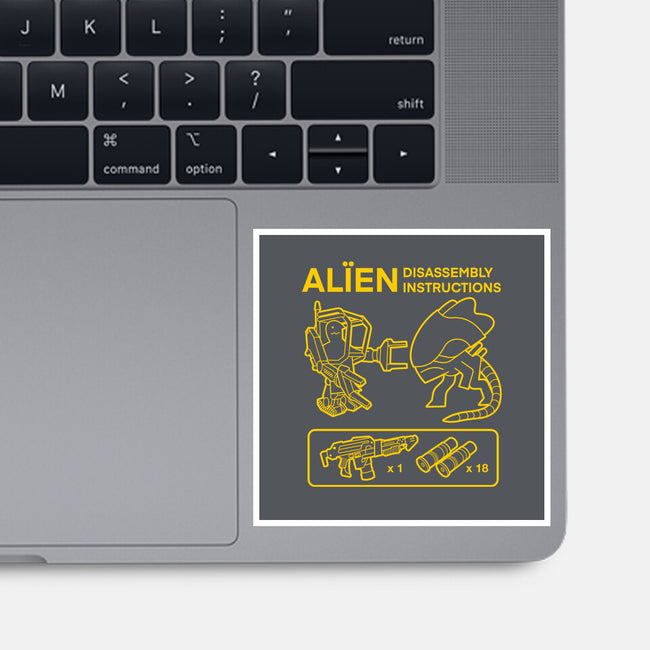 Alien Disassembly-None-Glossy-Sticker-Jorgetiradoart